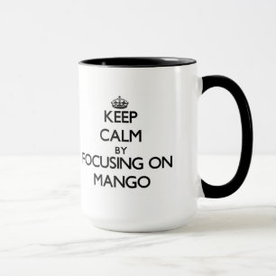 Behalten Sie Ruhe, indem Sie auf Mango sich Tasse