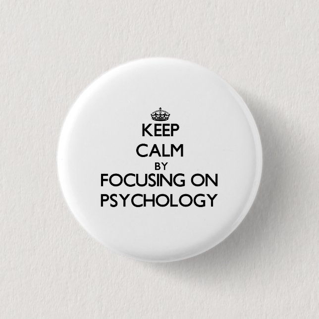 Behalten Sie Ruhe, indem Sie auf Psychologie sich Button (Vorderseite)