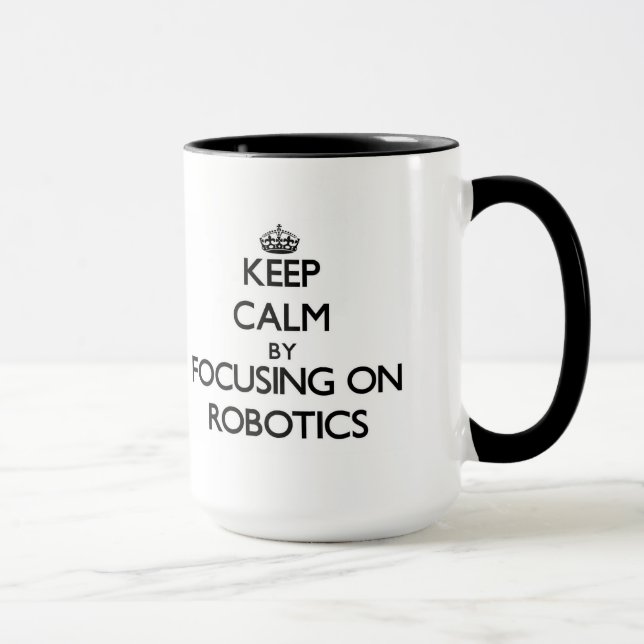 Behalten Sie Ruhe, indem Sie auf Robotik sich Tasse (Rechts)