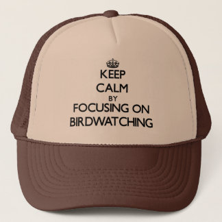 Behalten Sie Ruhe, indem Sie auf Vogelbeobachtung Truckerkappe