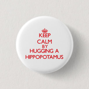 Behalten Sie Ruhe, indem Sie einen Hippopotamus Button
