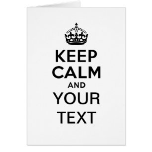 Behalten Sie Ruhe mit Ihrem Text