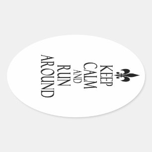 Behalten Sie Ruhe Ovaler Aufkleber