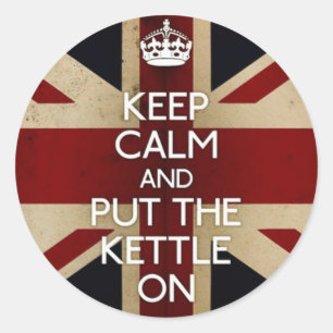 Behalten Sie Ruhe Runder Aufkleber