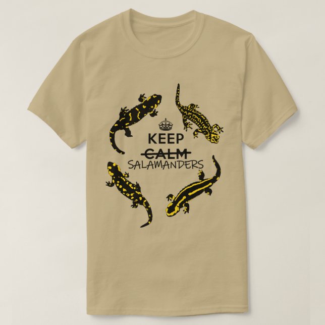 Behalten Sie Ruhe/Salamanders T-Shirt (Design vorne)