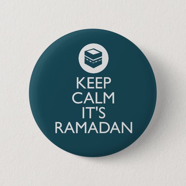 behalten Sie Ruhe sein Ramadan Button (Vorderseite)