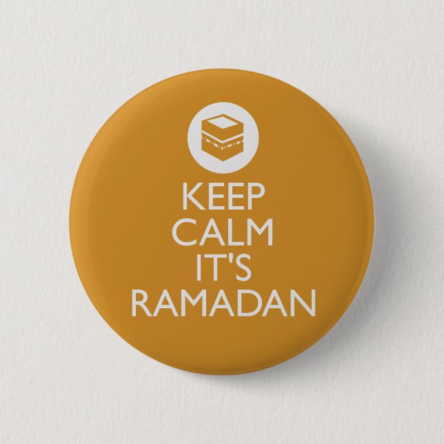 behalten Sie Ruhe sein Ramadan Button (Vorderseite)