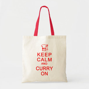 BEHALTEN Sie RUHE u. CURRY AUF Tasche - Art zu