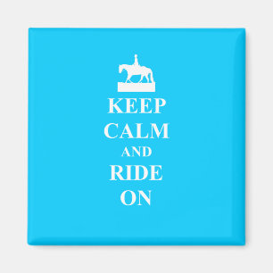 Behalten Sie Ruhe u. fahren Sie auf (hellblau) Magnet