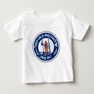 Behalten Sie Ruhe u. Frack an.  Seit 1947. Baby T-shirt