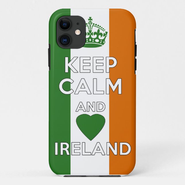 Behalten Sie Ruhe u. Liebe Irland Case-Mate iPhone Hülle (Rückseite)