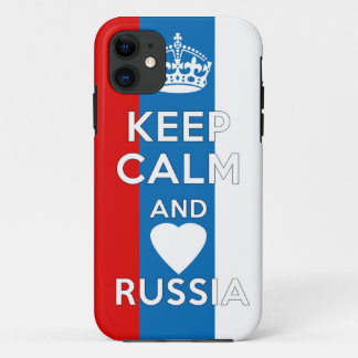 Behalten Sie Ruhe u. Liebe Russland iPhone 11 Hülle