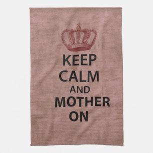 Behalten Sie Ruhe u. Mutter an Handtuch