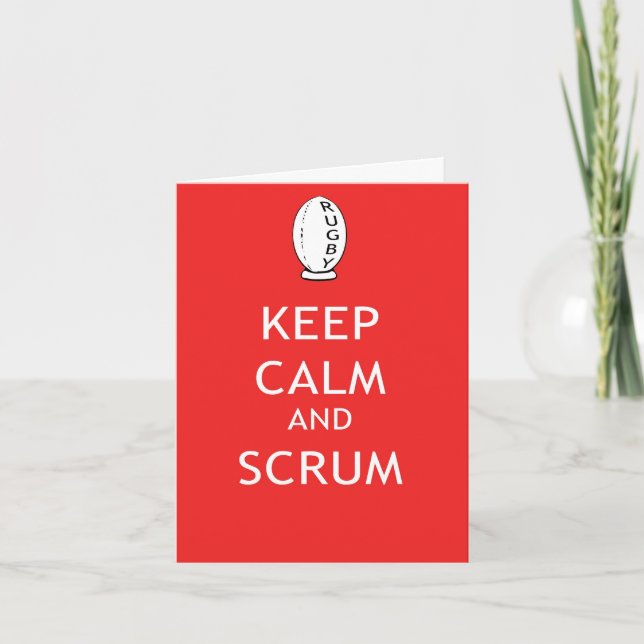 Behalten Sie Ruhe u. Scrum Karte (Vorderseite)