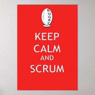 Behalten Sie Ruhe u. Scrum Poster