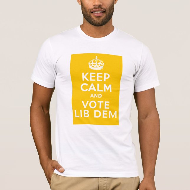 Behalten Sie Ruhe-und Abstimmungs-Lib Dem ~ T-Shirt (Vorderseite)