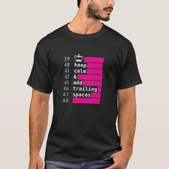 Behalten Sie Ruhe und addieren Sie abschließende T-Shirt (Vorderseite)