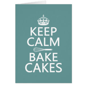Behalten Sie Ruhe und backen Sie Kuchen