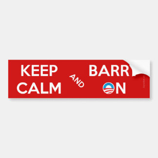 Behalten Sie Ruhe und Barry an Autoaufkleber