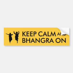 Behalten Sie Ruhe und Bhangra auf dem Tanzen Autoaufkleber