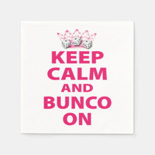Behalten Sie Ruhe und Bunco an durch Artsinpired Serviette