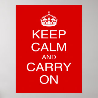 Behalten Sie Ruhe und Carry On klassische britisch Poster
