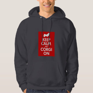 Behalten Sie Ruhe und Corgi auf fahrbarem Corgi Hoodie