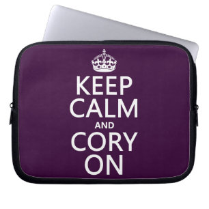Behalten Sie Ruhe und Cory auf (irgendeine Farbe) Laptopschutzhülle
