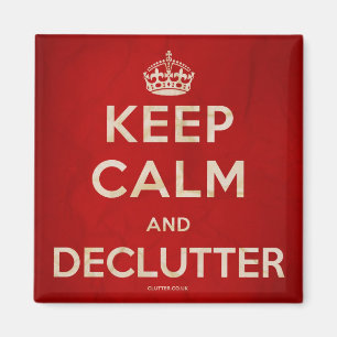 Behalten Sie Ruhe und Declutter Kühlschrankmagnet Magnet