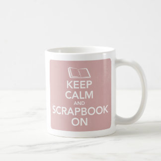 Behalten Sie Ruhe und Einklebebuch auf Tasse, Kaffeetasse