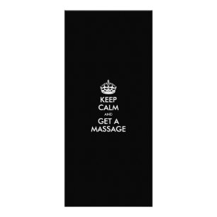 BEHALTEN SIE RUHE UND ERHALTEN SIE EINE MASSAGE - WERBEKARTE