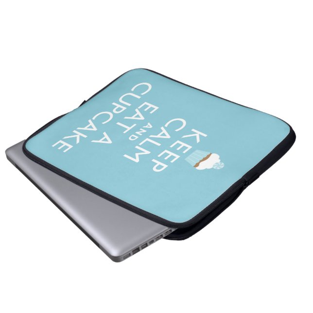 Behalten Sie Ruhe und essen Sie einen kleinen Laptopschutzhülle (Vorne Knopf)
