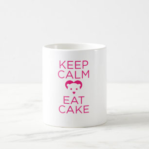 Behalten Sie Ruhe und essen Sie Tasse des
