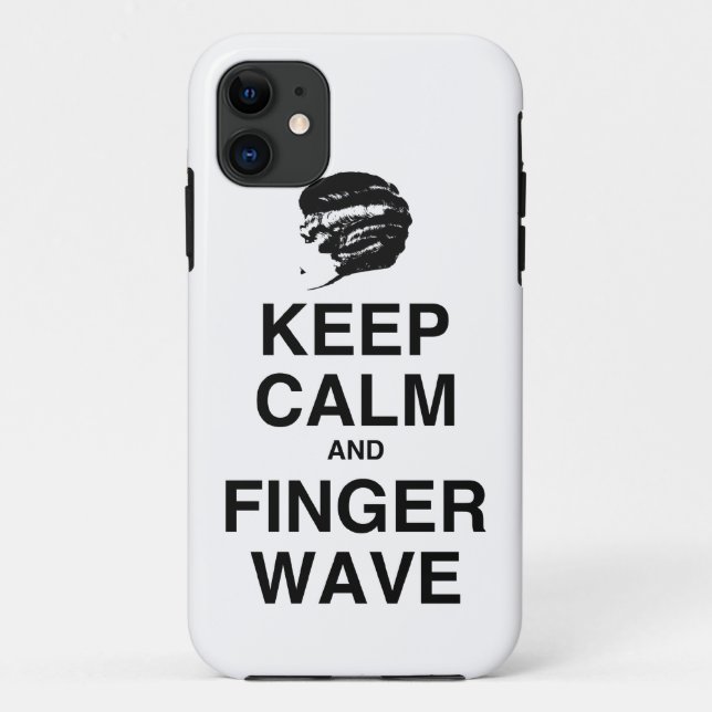 BEHALTEN SIE RUHE UND FINGER-WELLE! Case-Mate iPhone HÜLLE (Rückseite)
