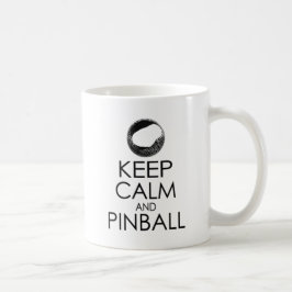 Behalten Sie Ruhe und Flipperautomat-Tasse Tasse