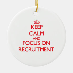 Behalten Sie Ruhe und Fokus auf Einstellung Keramik Ornament