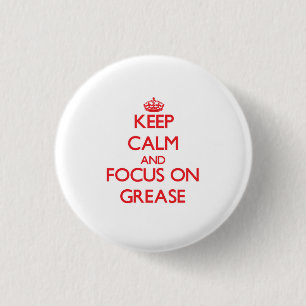 Behalten Sie Ruhe und Fokus auf Fett Button