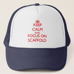 Behalten Sie Ruhe und Fokus auf Gestell Truckerkappe