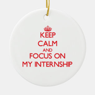 Behalten Sie Ruhe und Fokus auf meinem Internship Keramik Ornament