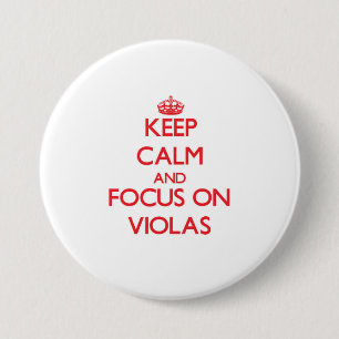 Behalten Sie Ruhe und Fokus auf Violas Button