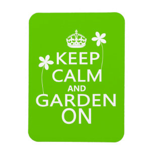 Behalten Sie Ruhe und Garten an Magnet