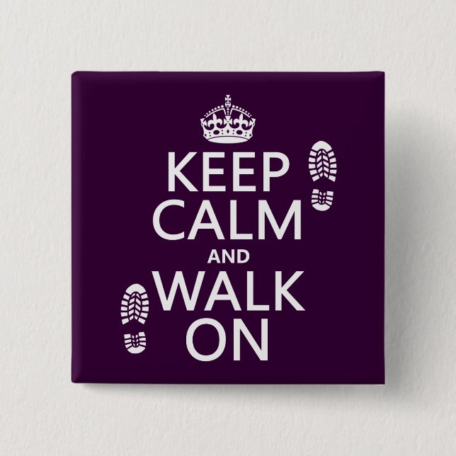 Behalten Sie Ruhe und gehen Sie auf (irgendeine Button (Vorderseite)