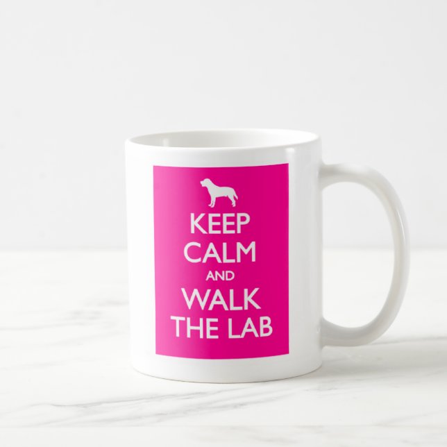 Behalten Sie Ruhe und gehen Sie das Labrador Kaffeetasse (Rechts)