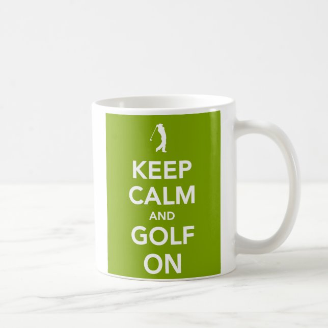 Behalten Sie Ruhe und Golf auf Tasse (Rechts)