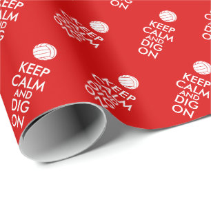 Behalten Sie Ruhe und graben Sie auf Geschenkpapier