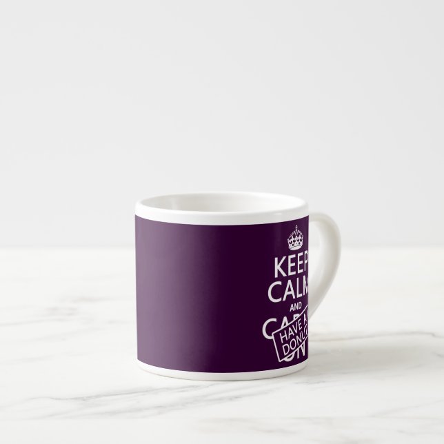 Behalten Sie Ruhe und haben Sie einen Krapfen Espressotasse (Vorderseite Rechts)