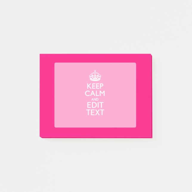 BEHALTEN Sie RUHE UND haben Sie Ihren Text auf Post-it Klebezettel (Vorderseite)