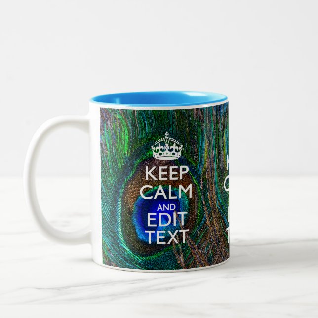 Behalten Sie Ruhe und haben Sie Ihren Text auf Zweifarbige Tasse (Links)