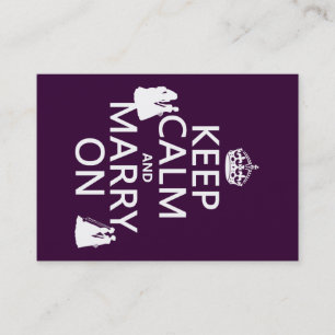 Behalten Sie Ruhe und heiraten Sie an - alle Visitenkarte