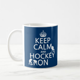 Behalten Sie Ruhe und Hockey auf (in irgendeiner Tasse